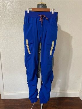 Kyodan Royal Blue Cargo Joggers with Tan Accents